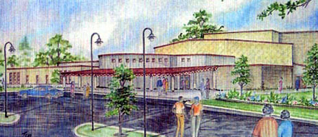 Architectural drawing of the new Augusta Mini Theatre
